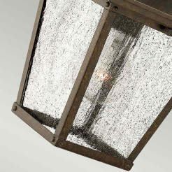 Mała latarnia naścienna Trellis - 1 źródło światła - Brązowy HK-TRELLIS2-S