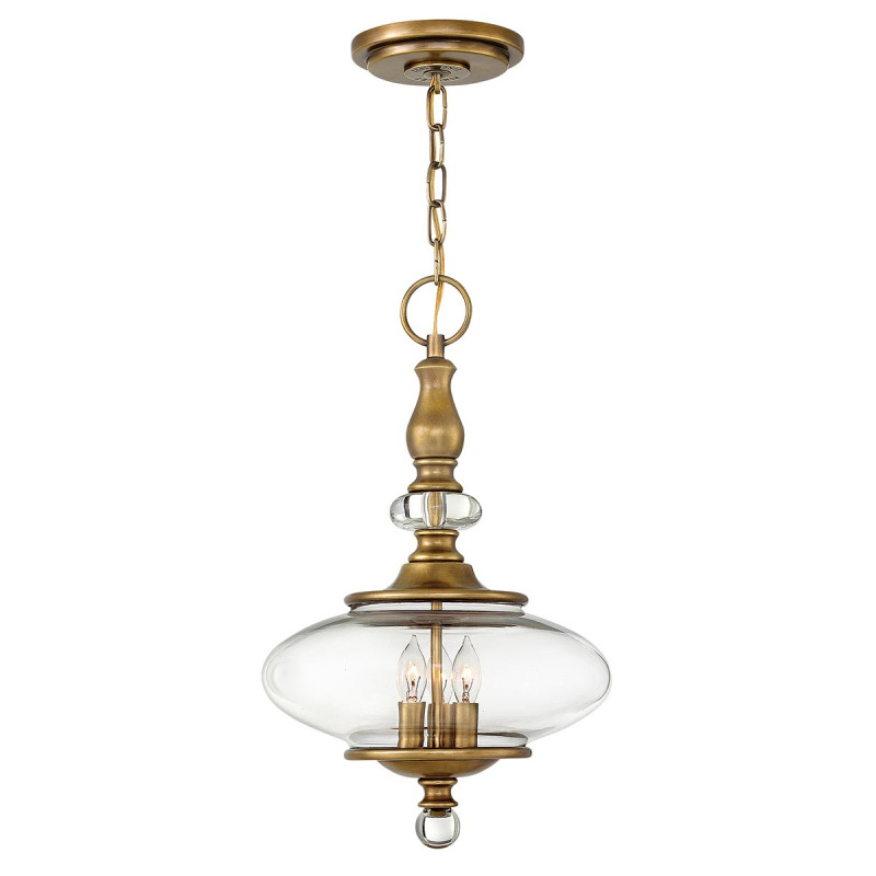 Lampa wisząca Wexley - 3 źródła światła - Klasyczny mosiądz HK-WEXLEY-3P-HB