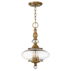 Lampa wisząca Wexley - 3 źródła światła - Klasyczny mosiądz HK-WEXLEY-3P-HB