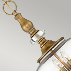 Lampa wisząca Wexley - 3 źródła światła - Klasyczny mosiądz HK-WEXLEY-3P-HB