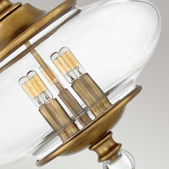 Lampa wisząca Wexley - 5 źródeł światła - Klasyczny mosiądz HK-WEXLEY-5P-HB
