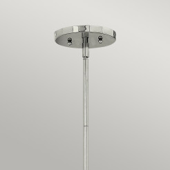 Mała lampa wisząca Zelda - 1 źródło światła - Polerowany nikiel HK-ZELDA-P-A-PN