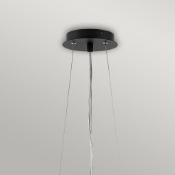 Lampa wisząca Zuma - 6 źródeł światła - Satynowy czarny, złoty HK-ZUMA6-SBG