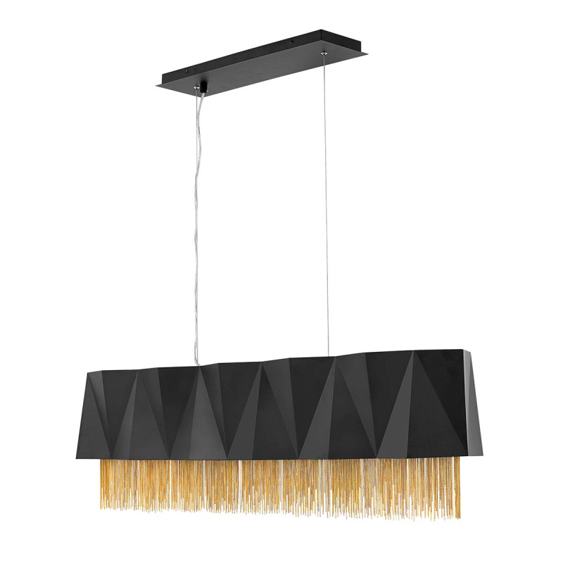 Lampa wyspowa Zuma - 6 źródeł światła - Satynowy czarny, złoty HK-ZUMA-ISLE-SBG