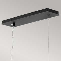 Lampa wyspowa Zuma - 6 źródeł światła - Satynowy czarny, złoty HK-ZUMA-ISLE-SBG