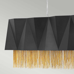 Lampa wyspowa Zuma - 6 źródeł światła - Satynowy czarny, złoty HK-ZUMA-ISLE-SBG