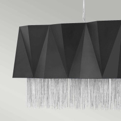 Lampa wyspowa Zuma - 6 źródeł światła - Satynowy czarny, srebrny HK-ZUMA-ISLE-SBS