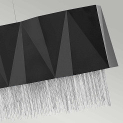 Lampa wyspowa Zuma - 6 źródeł światła - Satynowy czarny, srebrny HK-ZUMA-ISLE-SBS