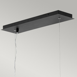 Lampa wyspowa Zuma - 6 źródeł światła - Satynowy czarny, srebrny HK-ZUMA-ISLE-SBS