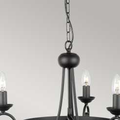 Żyrandol Harlech - 3 źródła światła - Czarny HR3A-BLACK