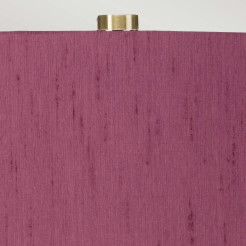 Lampa stołowa Isla - 1 źródło światła - Postarzany mosiądz, biały - Fioletowy abażur ISLA-AB-TL-PURPLE