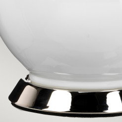 Lampa stołowa Isla - 1 źródło światła - Biały, polerowany nikiel - Niebieski abażur ISLA-PN-TL-BLUE