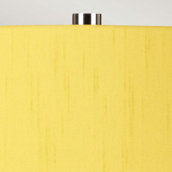 Lampa stołowa Isla - 1 źródło światła - Biały, polerowany nikiel - Żółty abażur ISLA-PN-TL-YELLOW