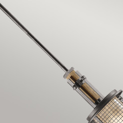 Mała lampa wisząca Ahrendale - 1 źródło światła - Antyczne żelazo KL-AHRENDALE-MP