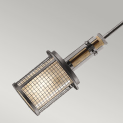Mała lampa wisząca Ahrendale - 1 źródło światła - Antyczne żelazo KL-AHRENDALE-MP