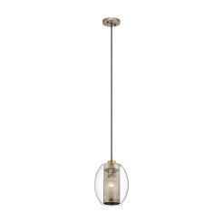 Mała lampa wisząca Asher II - 1 źródło światła - Antyczny pewter KL-ASHER-MP-AP