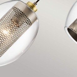Mała lampa wisząca Asher II - 1 źródło światła - Antyczny pewter KL-ASHER-MP-AP