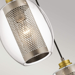 Mała lampa wisząca Asher II - 1 źródło światła - Antyczny pewter KL-ASHER-MP-AP