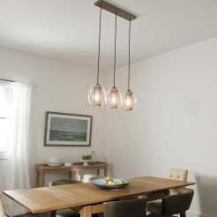 Mała lampa wisząca Asher II - 1 źródło światła - Antyczny pewter KL-ASHER-MP-AP