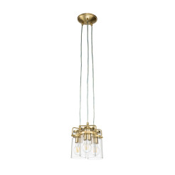 Lampa wisząca Brinley - 3 źródła światła - Szczotkowany mosiądz KL-BRINLEY3-BB