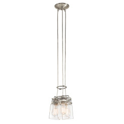 Lampa wisząca Brinley - 3 źródła światła - Szczotkowany nikiel KL-BRINLEY3-NI