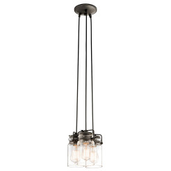 Lampa wisząca Brinley - 3 źródła światła - Postarzany brąz KL-BRINLEY3-OZ