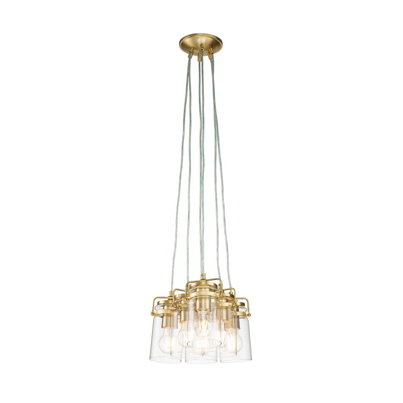 Lampa wisząca Brinley - 6 źródeł światła - Szczotkowany mosiądz KL-BRINLEY6-BB