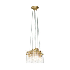 Lampa wisząca Brinley - 6 źródeł światła - Szczotkowany mosiądz KL-BRINLEY6-BB