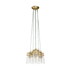 Lampa wisząca Brinley - 6 źródeł światła - Szczotkowany mosiądz KL-BRINLEY6-BB