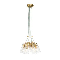 Lampa wisząca Brinley - 6 źródeł światła - Szczotkowany mosiądz KL-BRINLEY6-BB