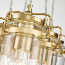 Lampa wisząca Brinley - 6 źródeł światła - Szczotkowany mosiądz KL-BRINLEY6-BB