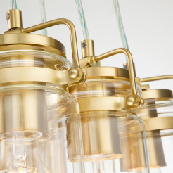 Lampa wisząca Brinley - 6 źródeł światła - Szczotkowany mosiądz KL-BRINLEY6-BB