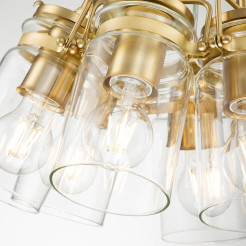 Lampa wisząca Brinley - 6 źródeł światła - Szczotkowany mosiądz KL-BRINLEY6-BB