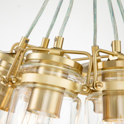 Lampa wisząca Brinley - 6 źródeł światła - Szczotkowany mosiądz KL-BRINLEY6-BB
