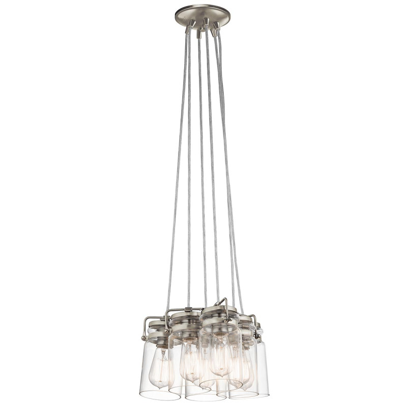 Lampa wisząca Brinley - 6 źródeł światła - Szczotkowany nikiel KL-BRINLEY6-NI
