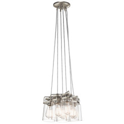 Lampa wisząca Brinley - 6 źródeł światła - Szczotkowany nikiel KL-BRINLEY6-NI
