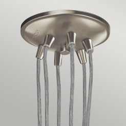 Lampa wisząca Brinley - 6 źródeł światła - Szczotkowany nikiel KL-BRINLEY6-NI