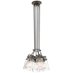 Lampa wisząca Brinley - 6 źródeł światła - Postarzany brąz KL-BRINLEY6-OZ