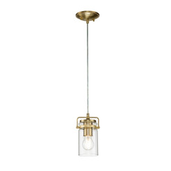 Mała lampa wisząca Brinley - 1 źródło światła - Szczotkowany mosiądz KL-BRINLEY-MP-BB