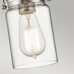 Mała lampa wisząca Brinley - 1 źródło światła - Szczotkowany nikiel KL-BRINLEY-MP-NI