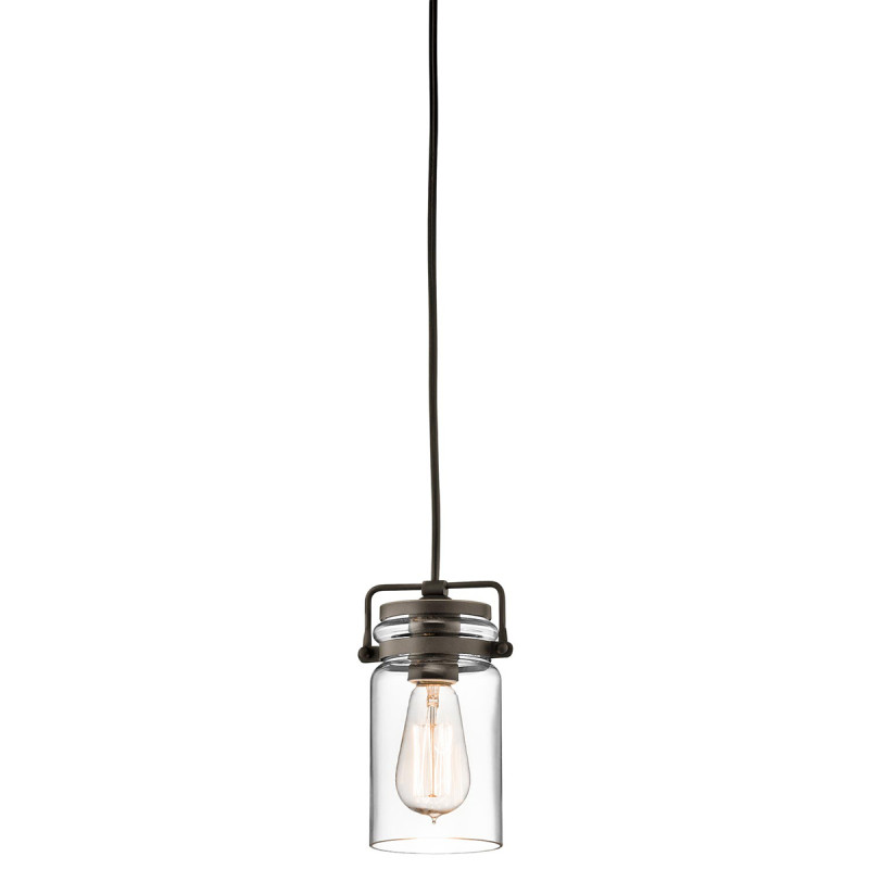 Mała lampa wisząca Brinley - 1 źródło światła - Postarzany brąz KL-BRINLEY-MP-OZ