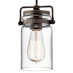 Mała lampa wisząca Brinley - 1 źródło światła - Postarzany brąz KL-BRINLEY-MP-OZ