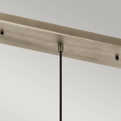 Prostokątna podsufitka Asher - Antyczny pewter KL-CEILING-PAN-3R-AP