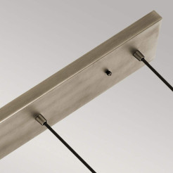 Prostokątna podsufitka Asher - Antyczny pewter KL-CEILING-PAN-3R-AP