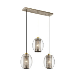 Prostokątna podsufitka Asher - Antyczny pewter KL-CEILING-PAN-3R-AP