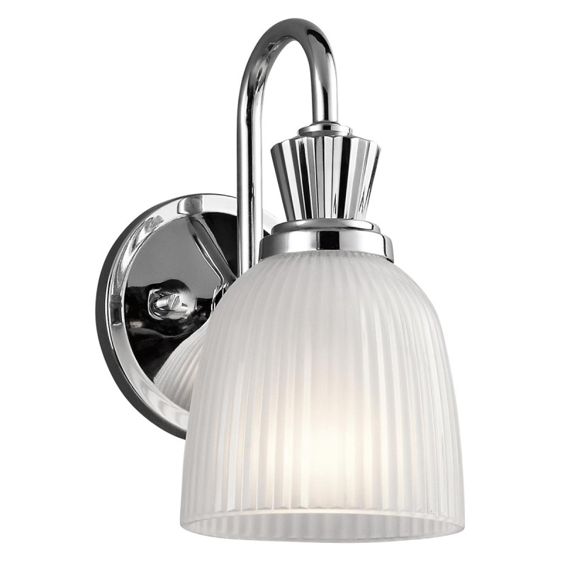 Kinkiet Cora - 1 źródło światła - Polerowany chrom KL-CORA1-BATH