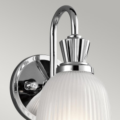 Kinkiet Cora - 1 źródło światła - Polerowany chrom KL-CORA1-BATH