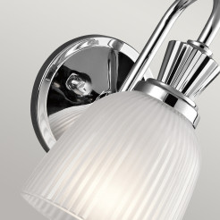 Kinkiet Cora - 1 źródło światła - Polerowany chrom KL-CORA1-BATH