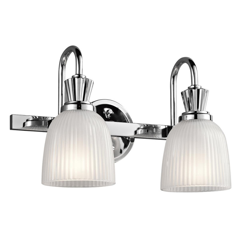 Kinkiet Cora - 2 źródła światła - Polerowany chrom KL-CORA2-BATH