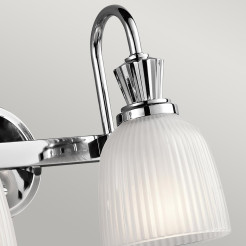 Kinkiet Cora - 2 źródła światła - Polerowany chrom KL-CORA2-BATH